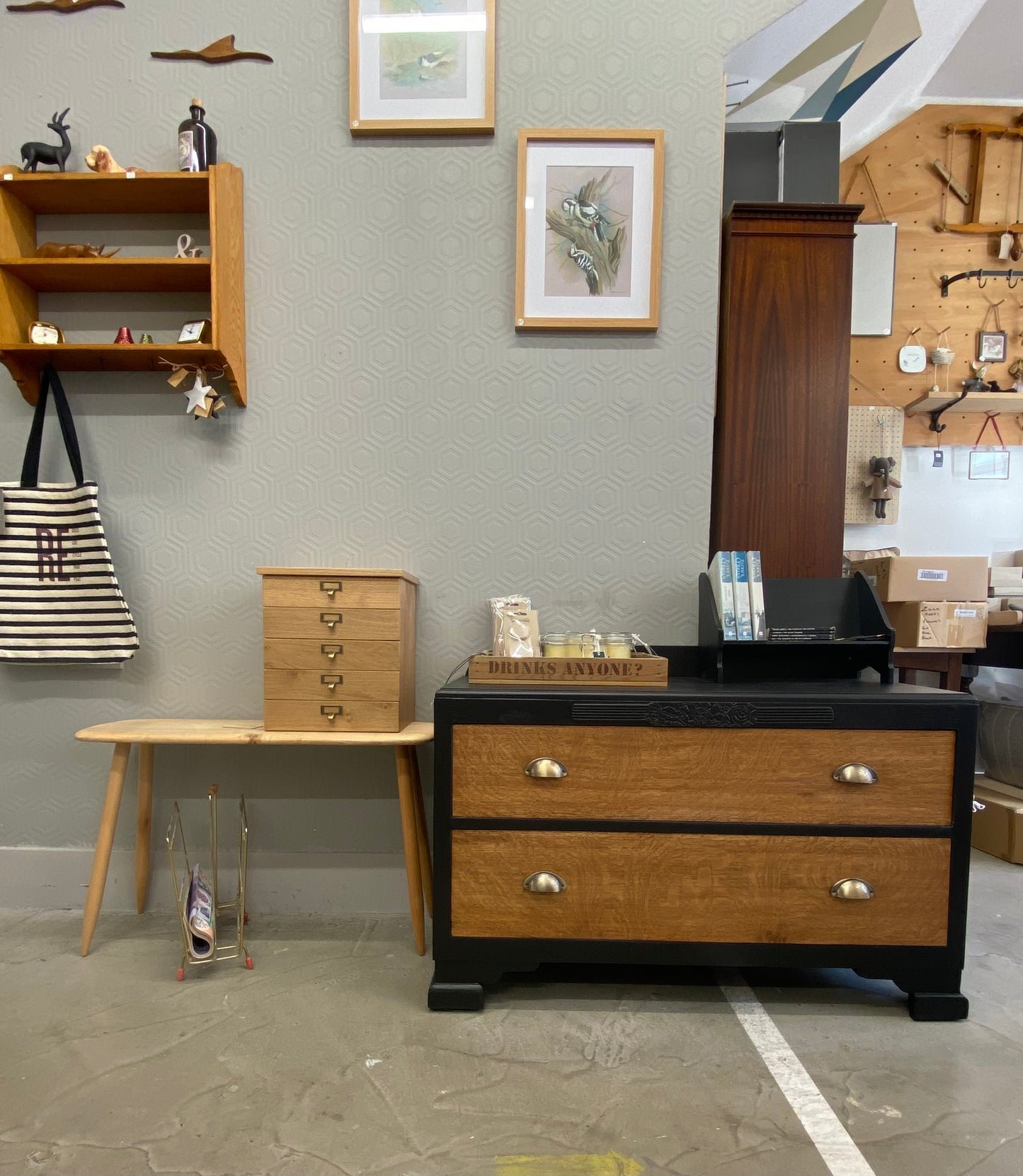Quarter sawn oak drawers