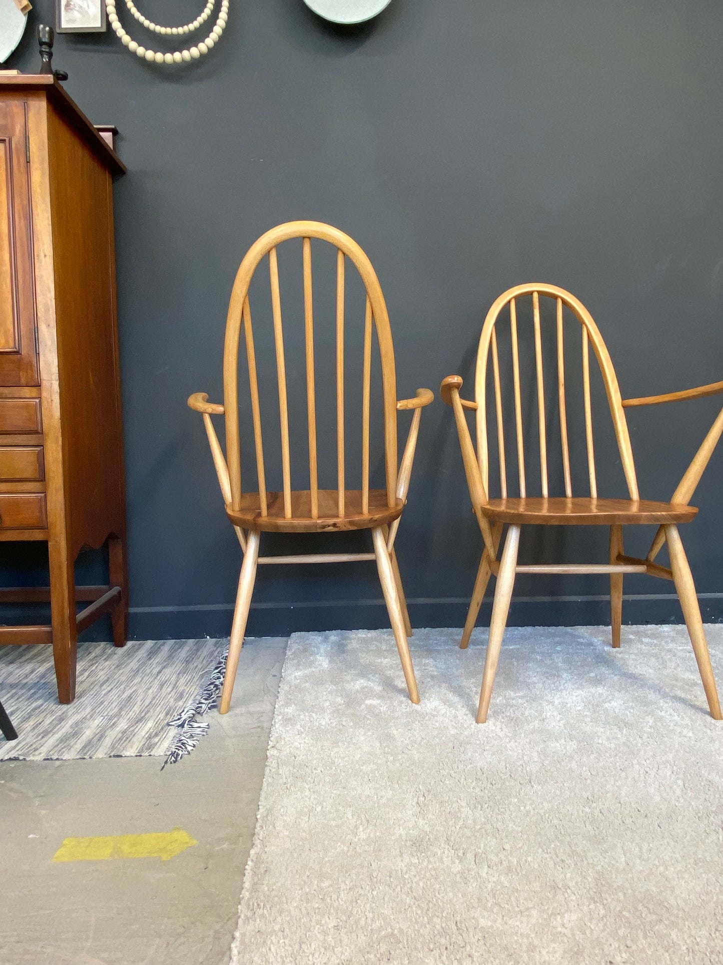 Pair of Refurbished Vintage Ercol Quaker Carver
