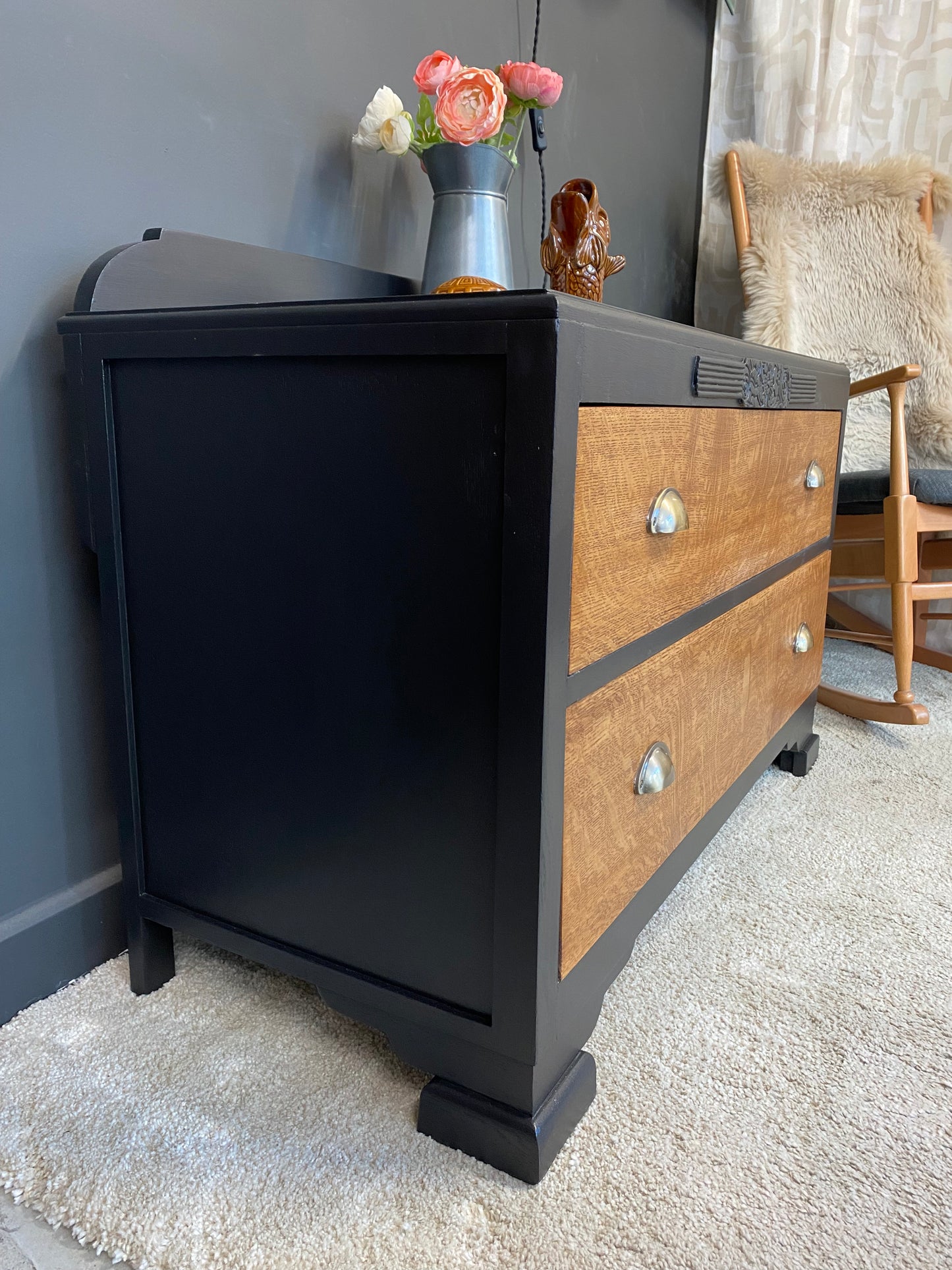 Quarter sawn oak drawers