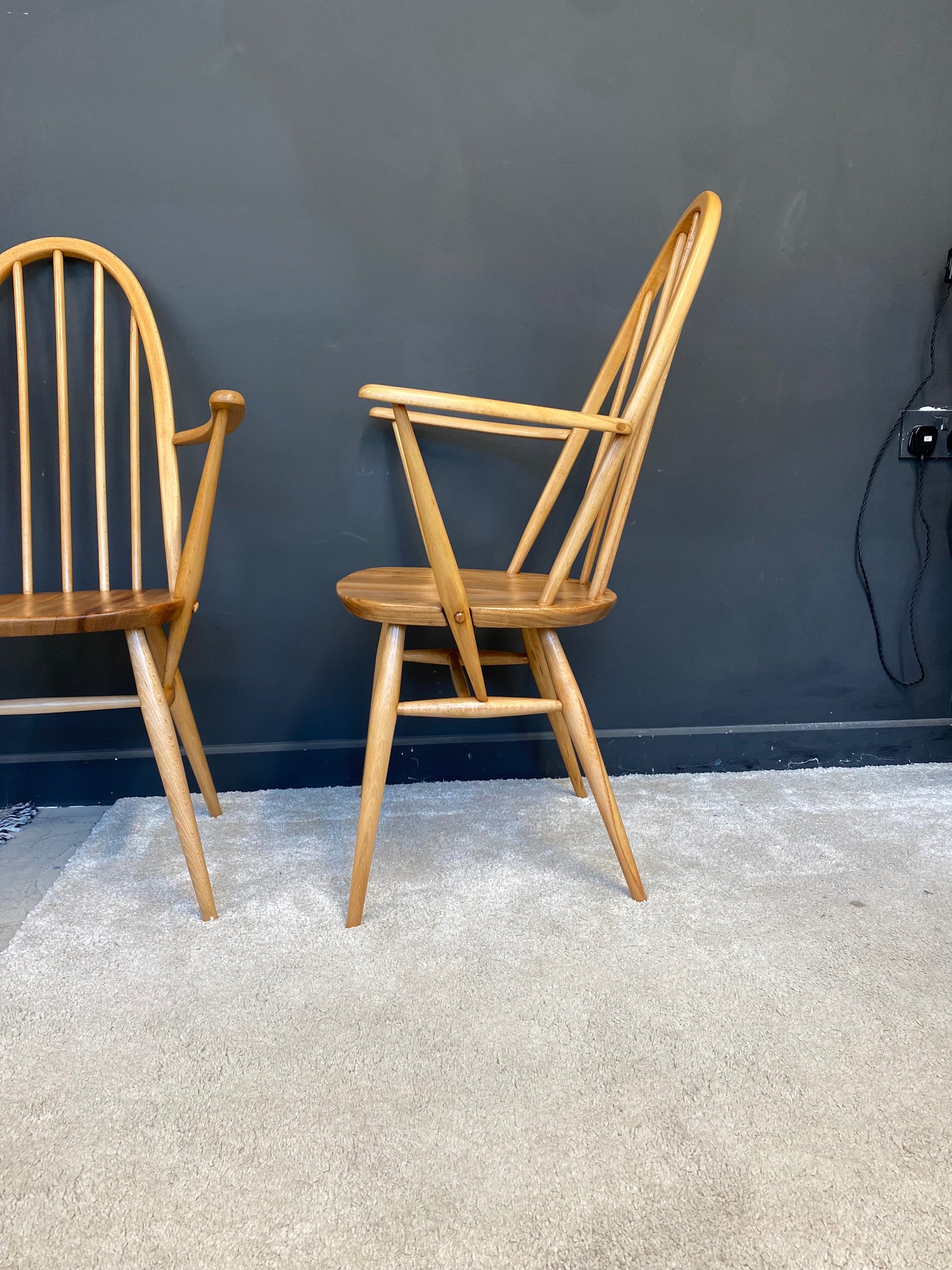 Pair of Refurbished Vintage Ercol Quaker Carver