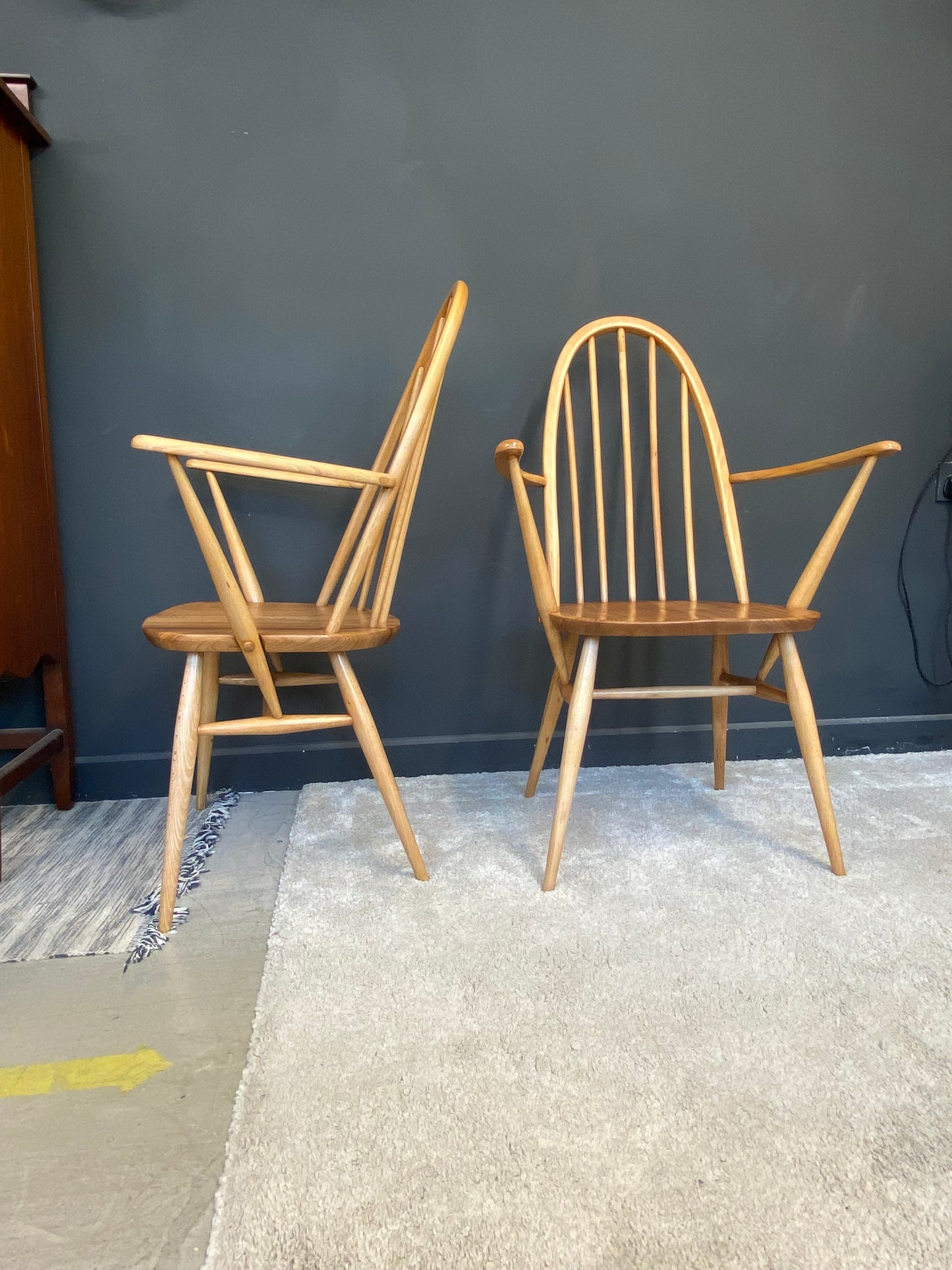 Pair of Refurbished Vintage Ercol Quaker Carver