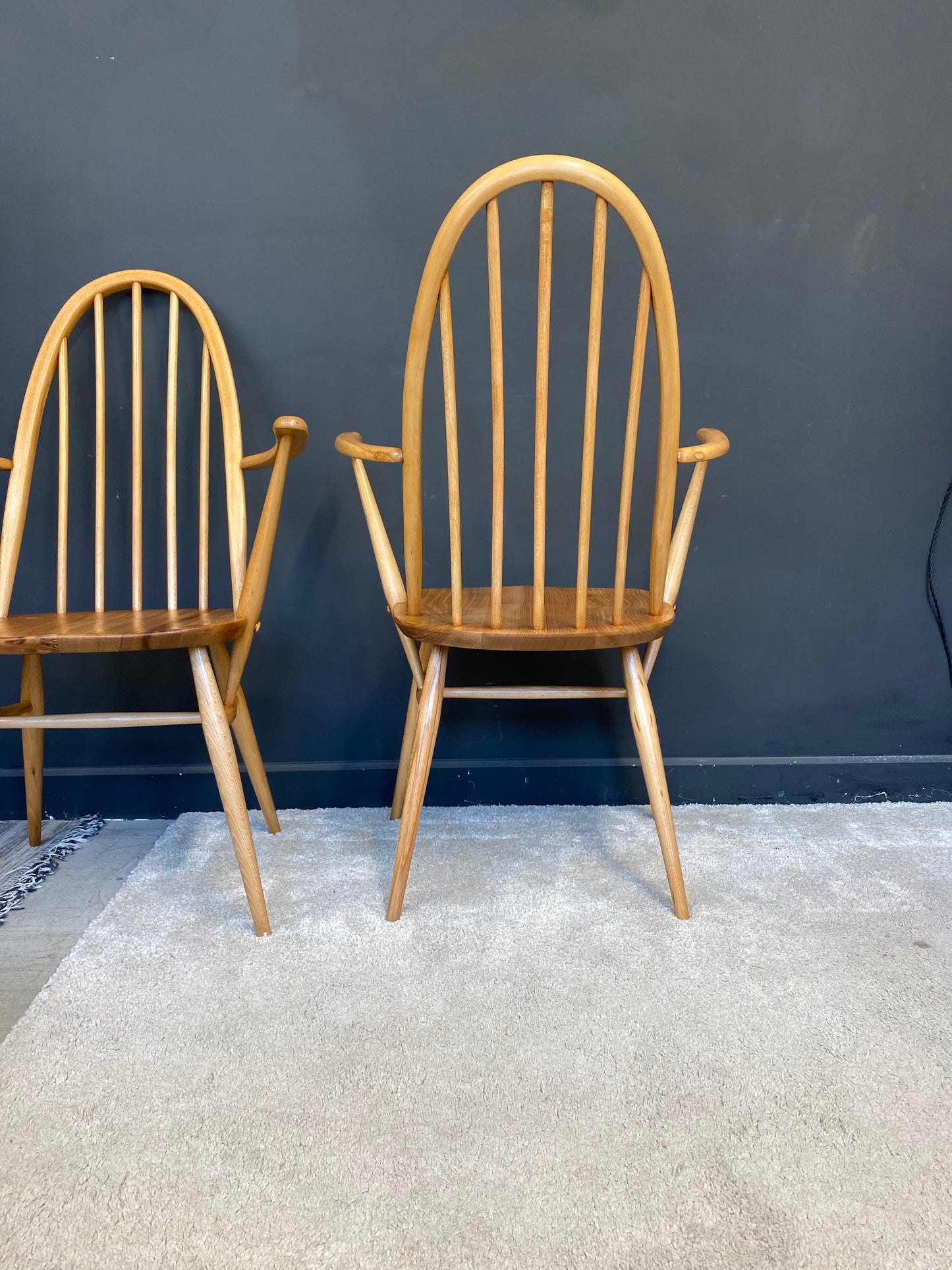 Pair of Refurbished Vintage Ercol Quaker Carver