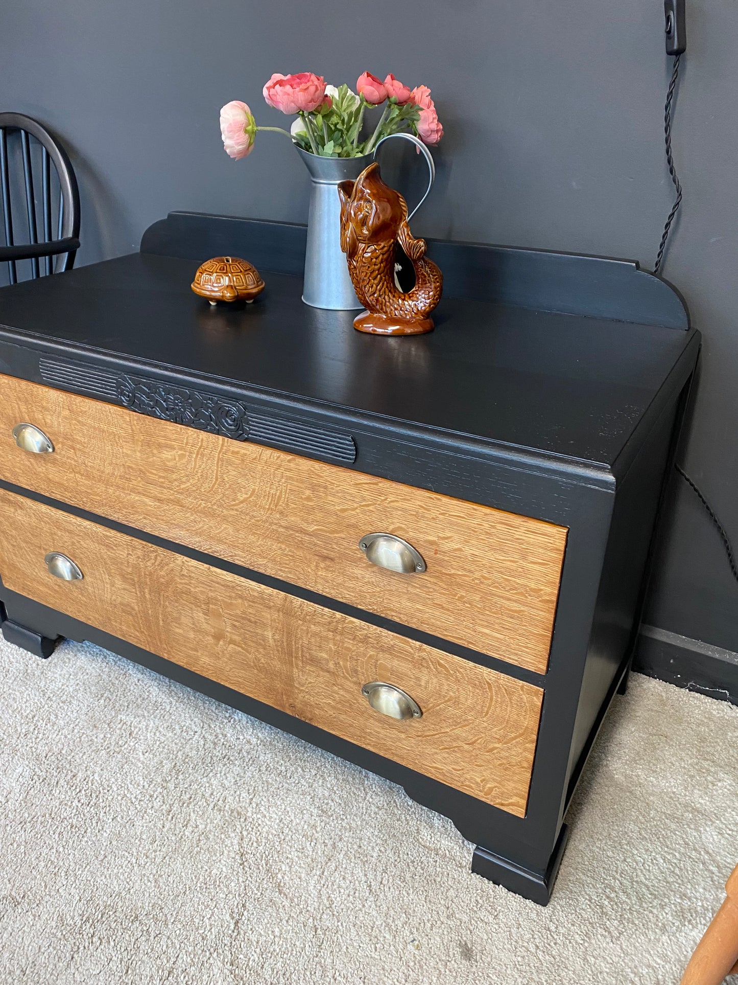 Quarter sawn oak drawers