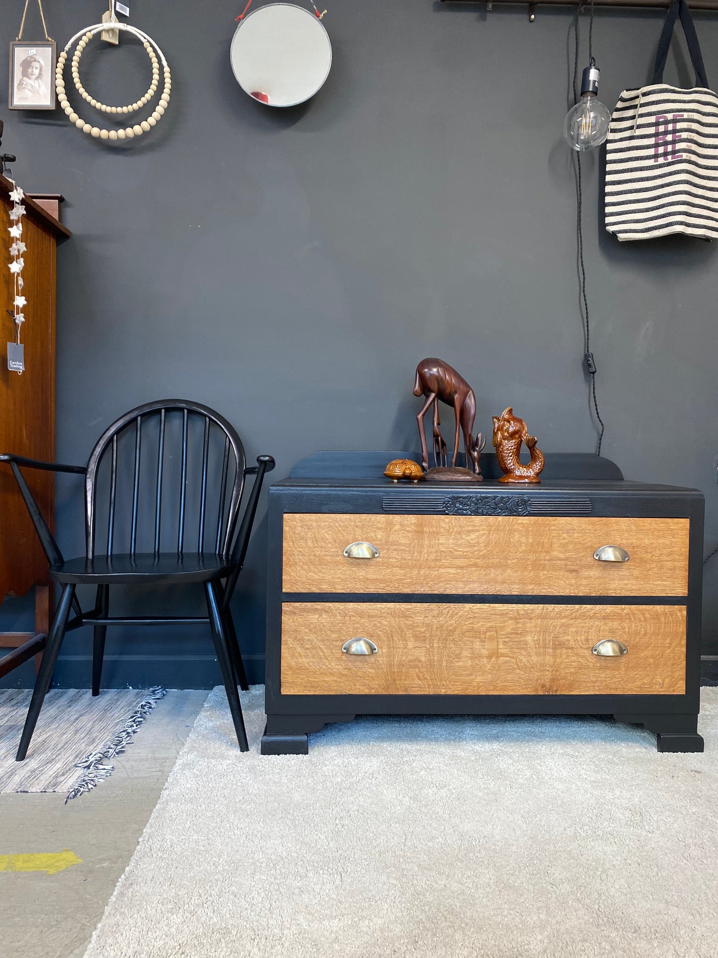 Quarter sawn oak drawers