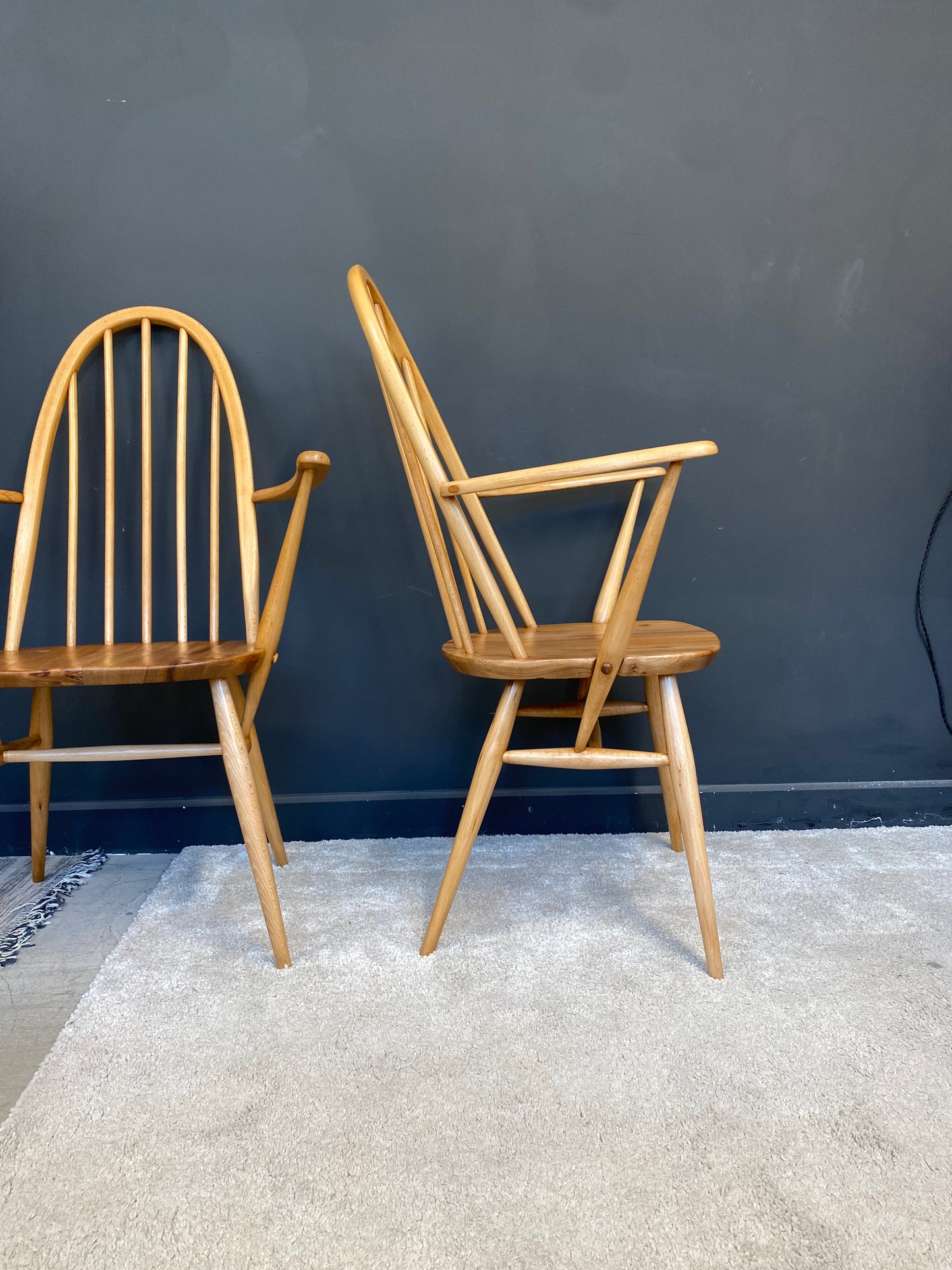 Pair of Refurbished Vintage Ercol Quaker Carver