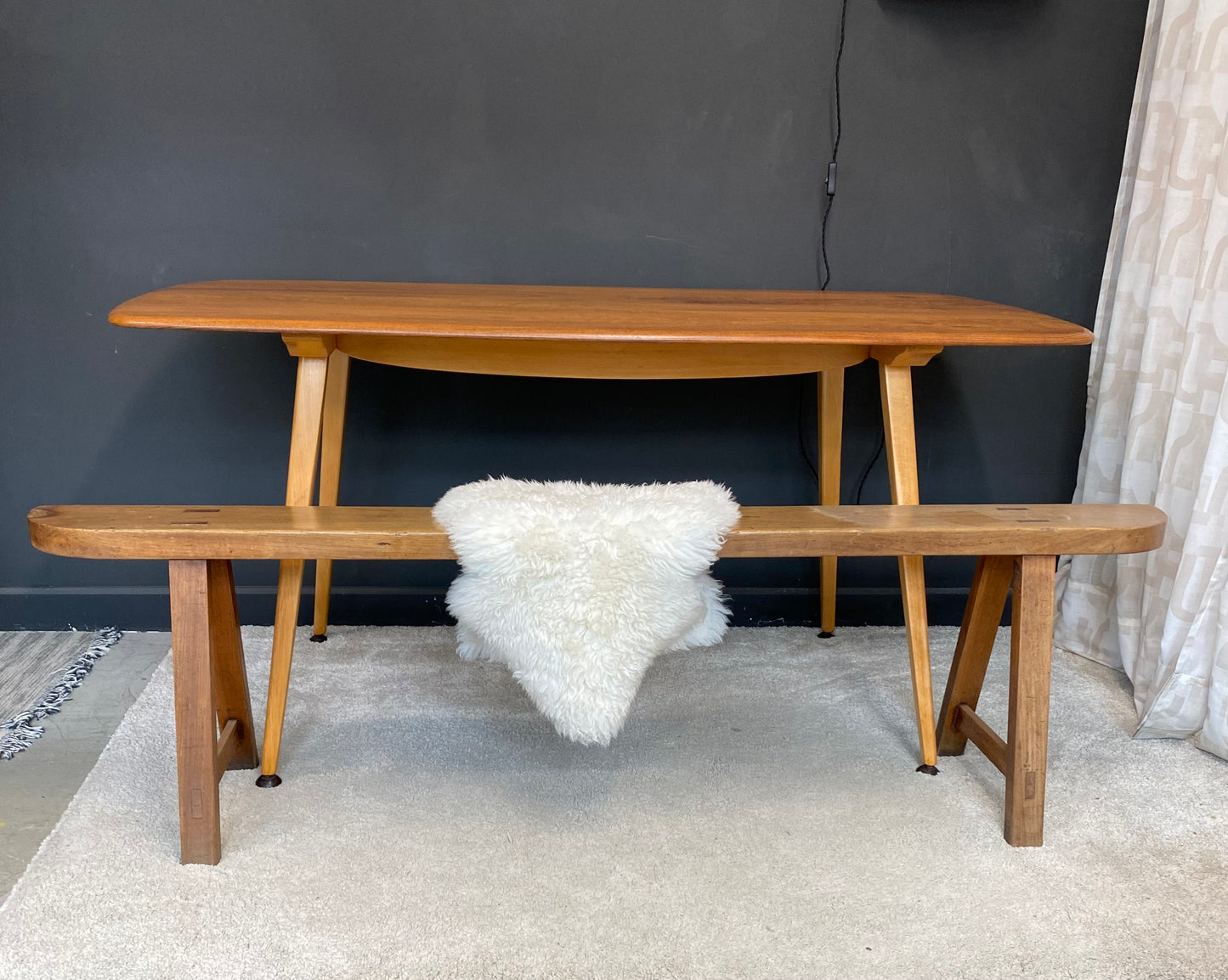 Restored Ercol Plank Table