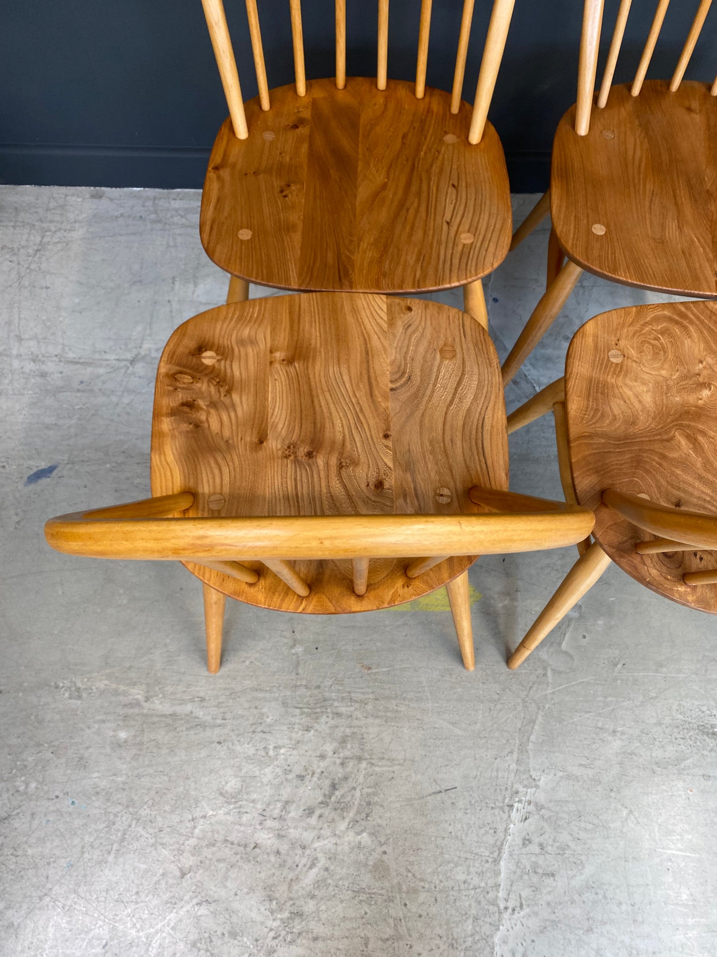 Set of 4 refurbished Ercol Windsor Chairs