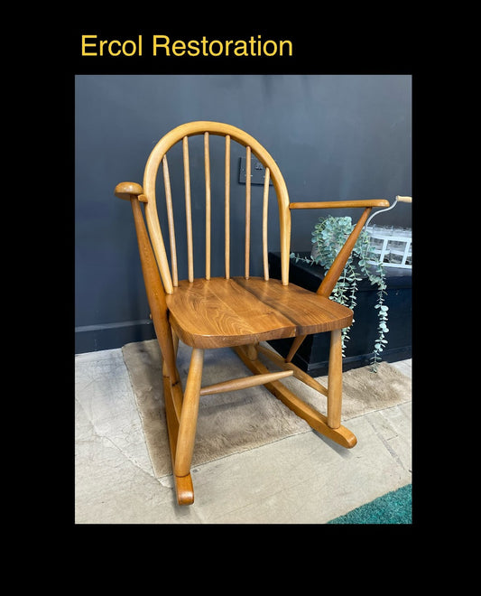 Small Vintage Ercol Rocking Chair Restoration and Repair