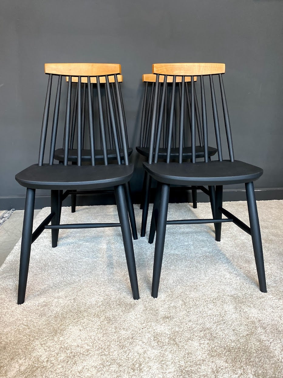 Mid Century Radmosko Chairs Revamped with Handmade Side Table