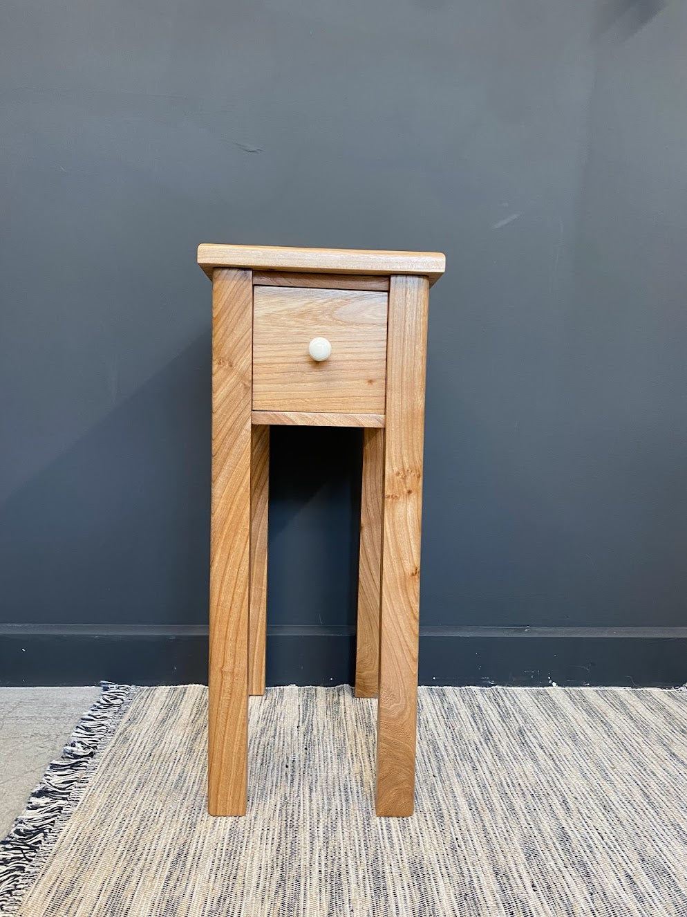 Handmade Elm nightstand/lamp table
