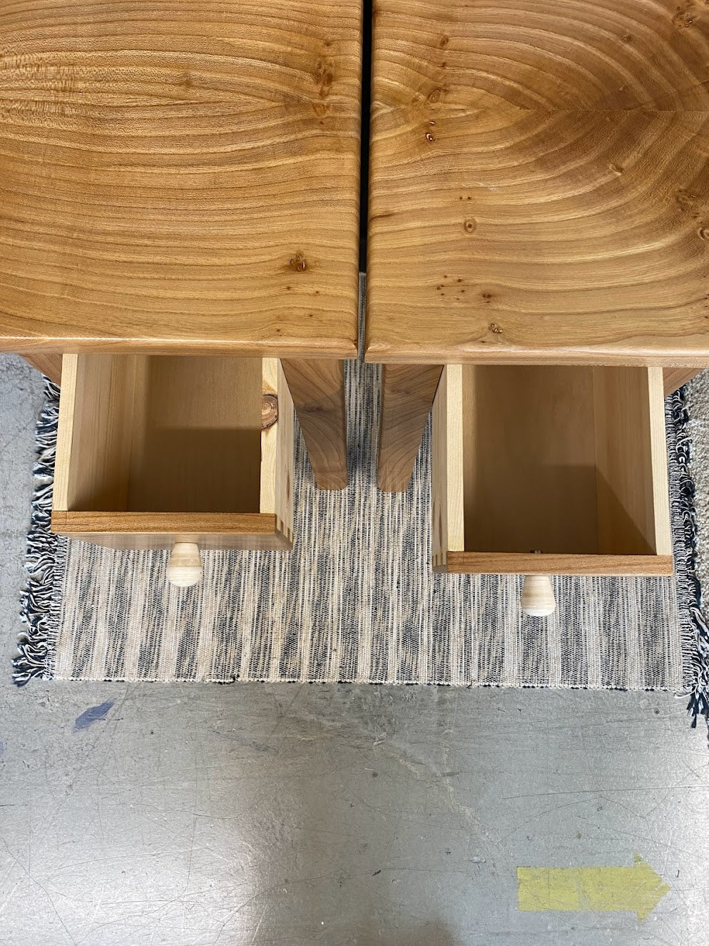 Handmade Elm nightstand/lamp table