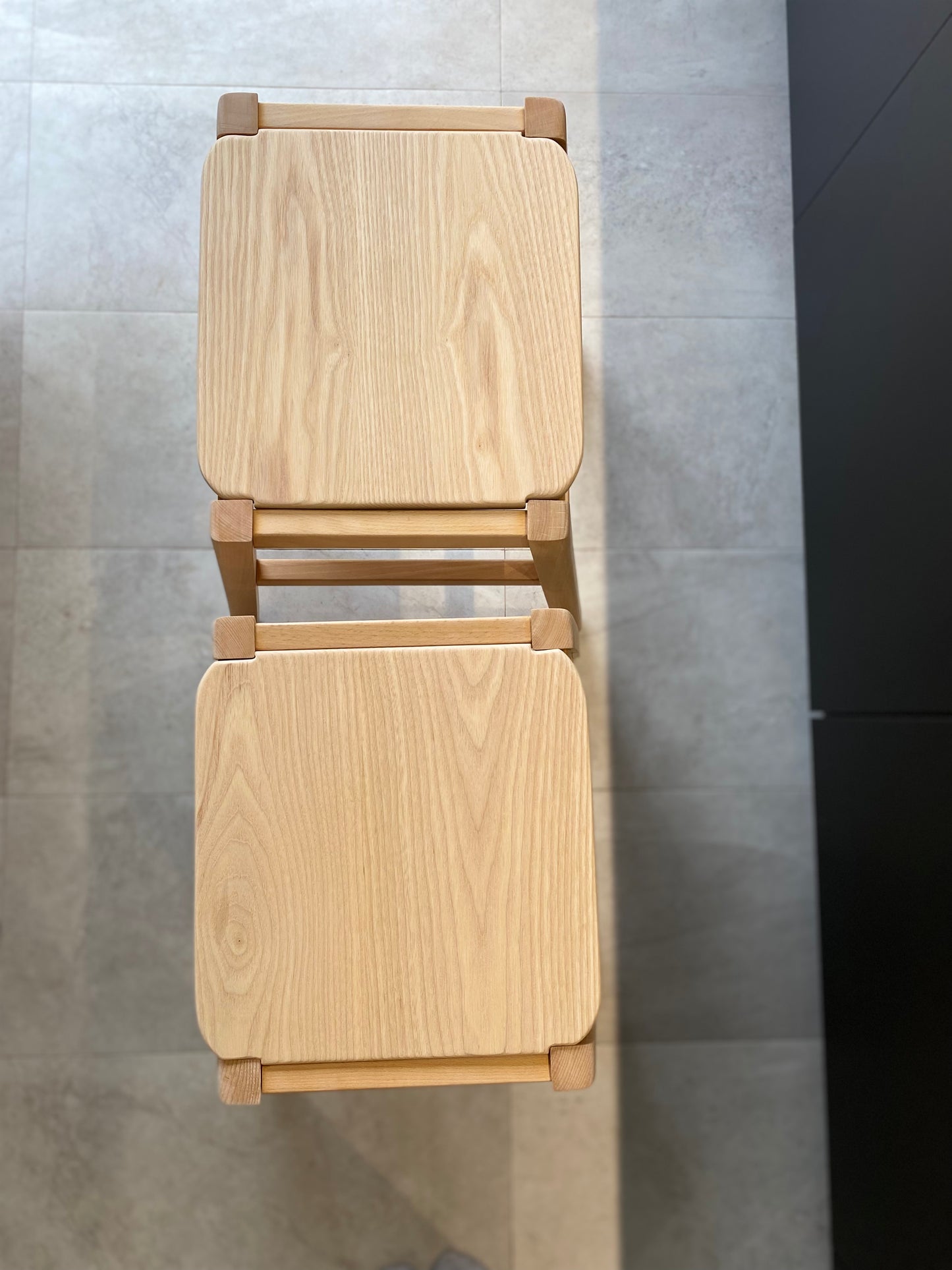 Pair of stacking stools