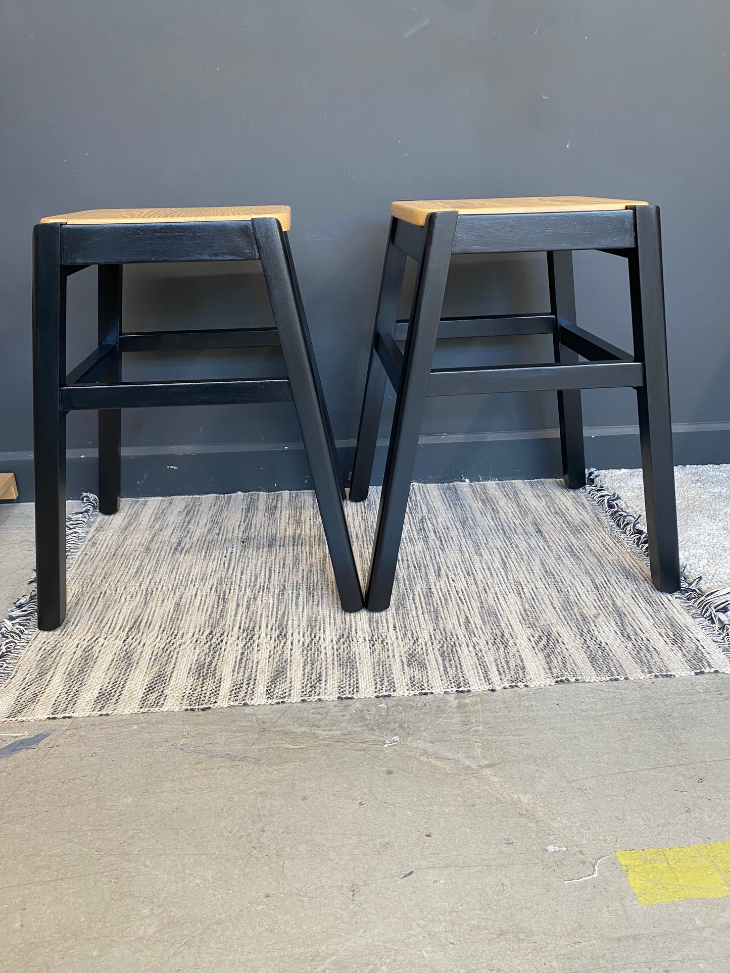 Pair of stacking stools