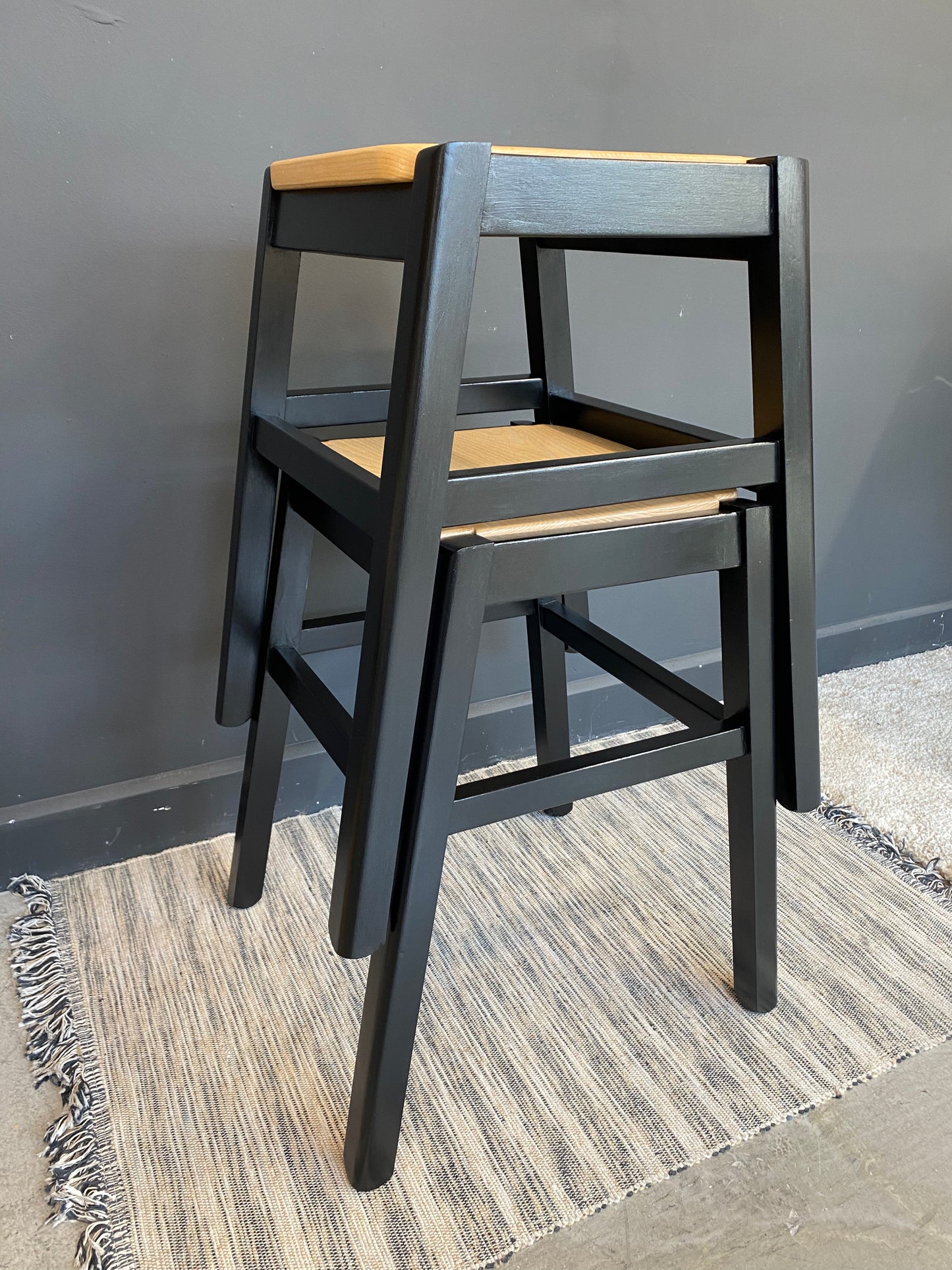 Pair of stacking stools