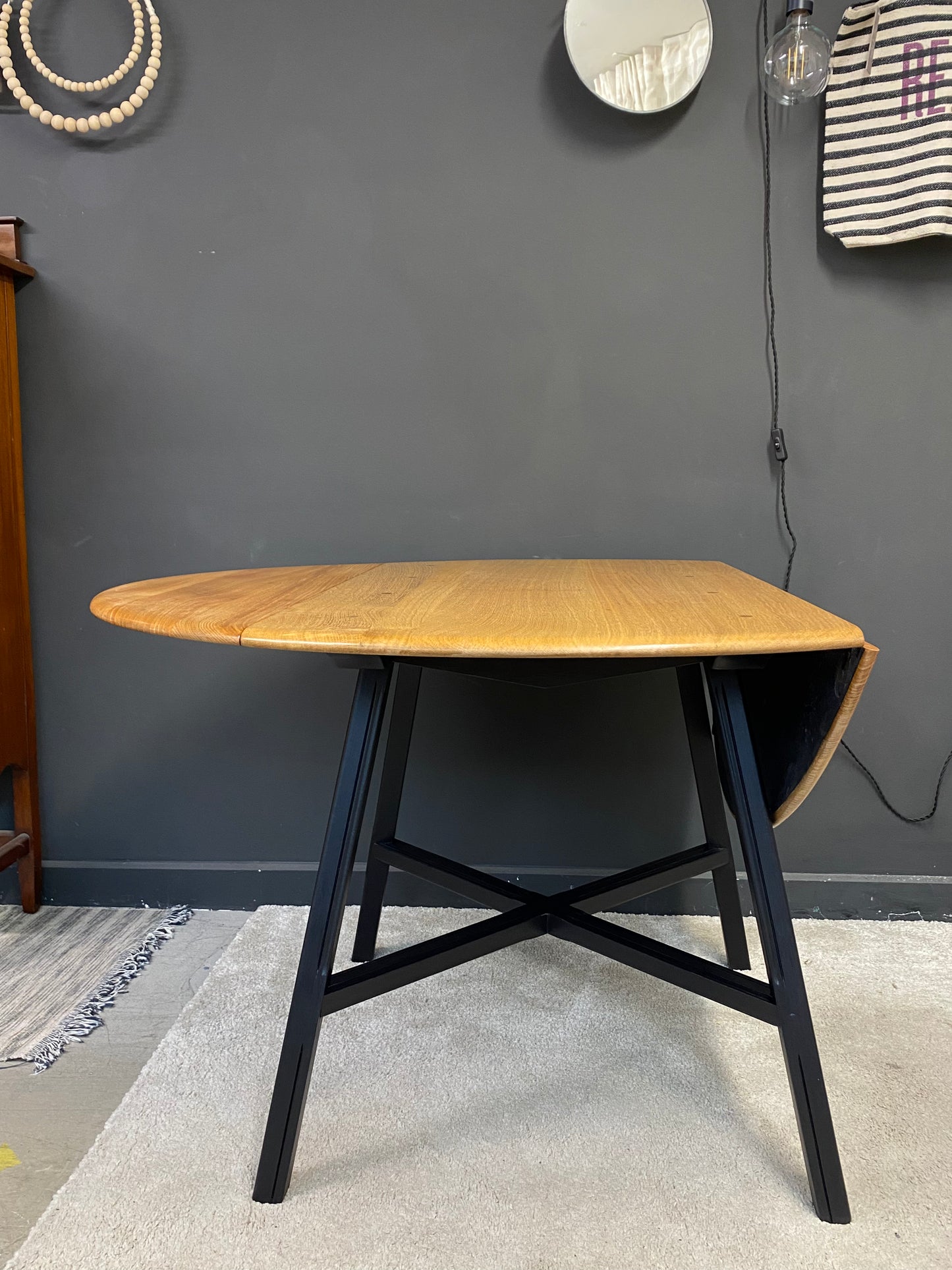 Vintage Ercol round drop leaf