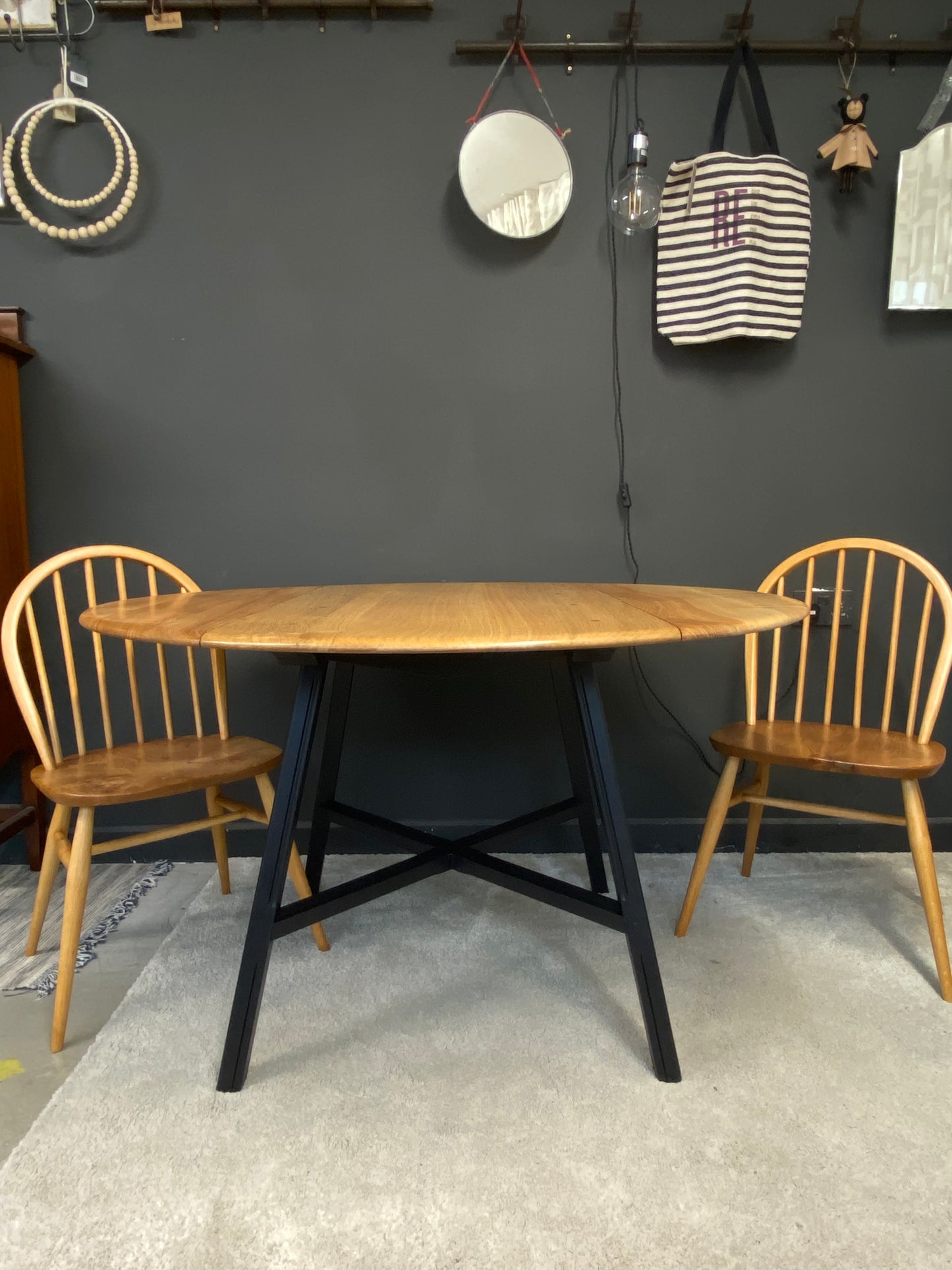 Vintage Ercol round drop leaf