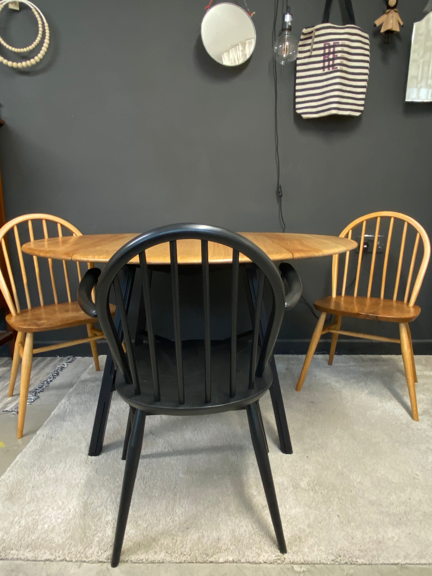 Vintage Ercol round drop leaf