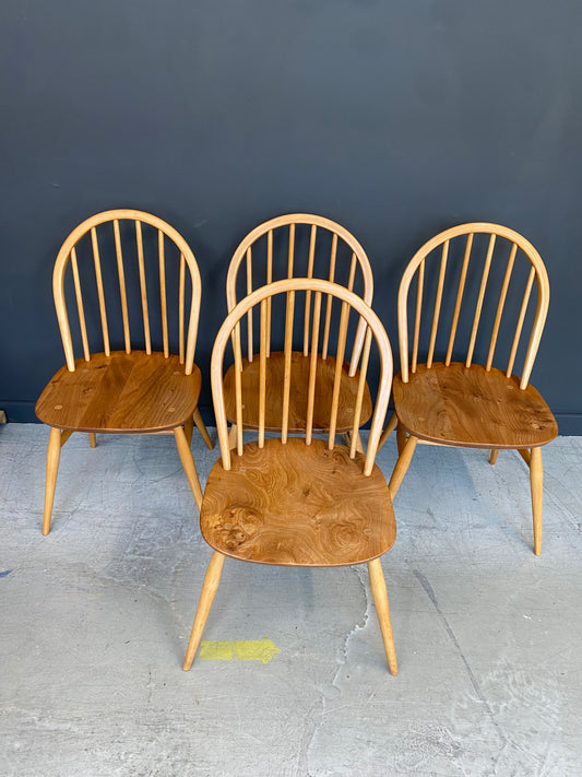 Set of 4 refurbished Ercol Windsor Chairs
