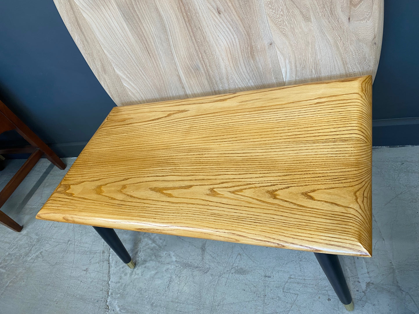 Ash coffee table with vintage legs