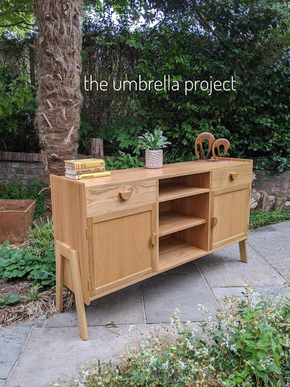 Handmade Oak Media Unit