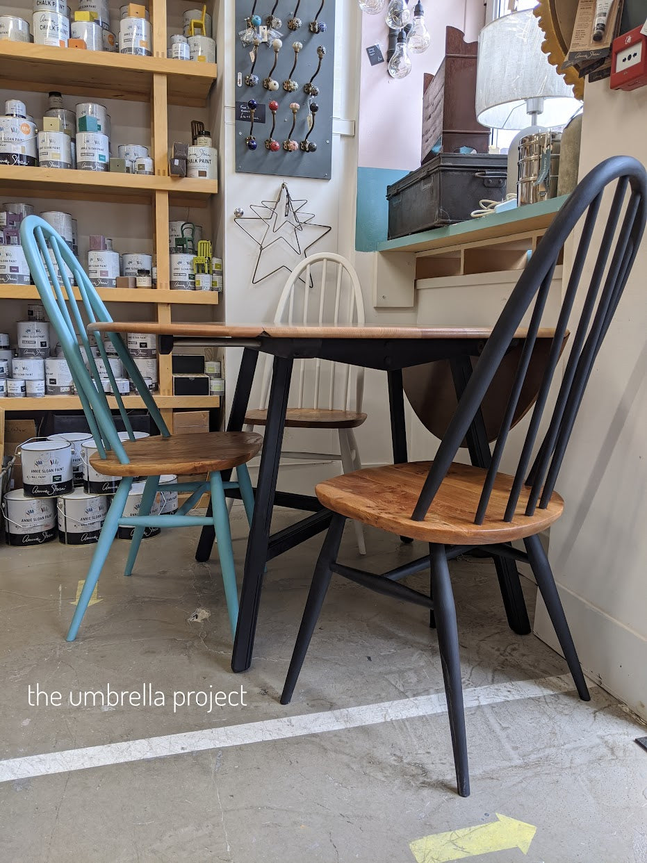 Ercol Quaker Chairs and Ercol table