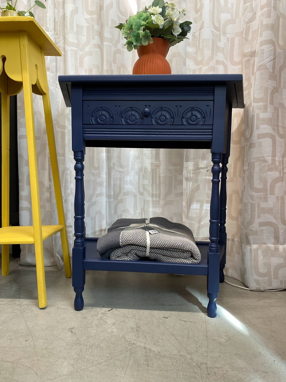 Canted console table