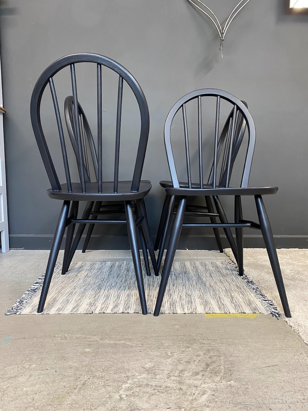 Set of 4 Mid century Ercol 400 Chairs