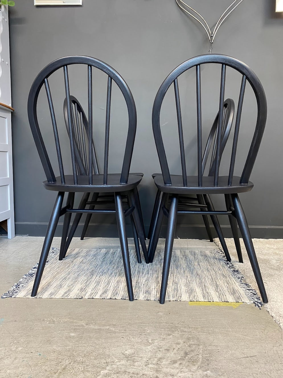 Set of 4 Mid century Ercol 400 Chairs