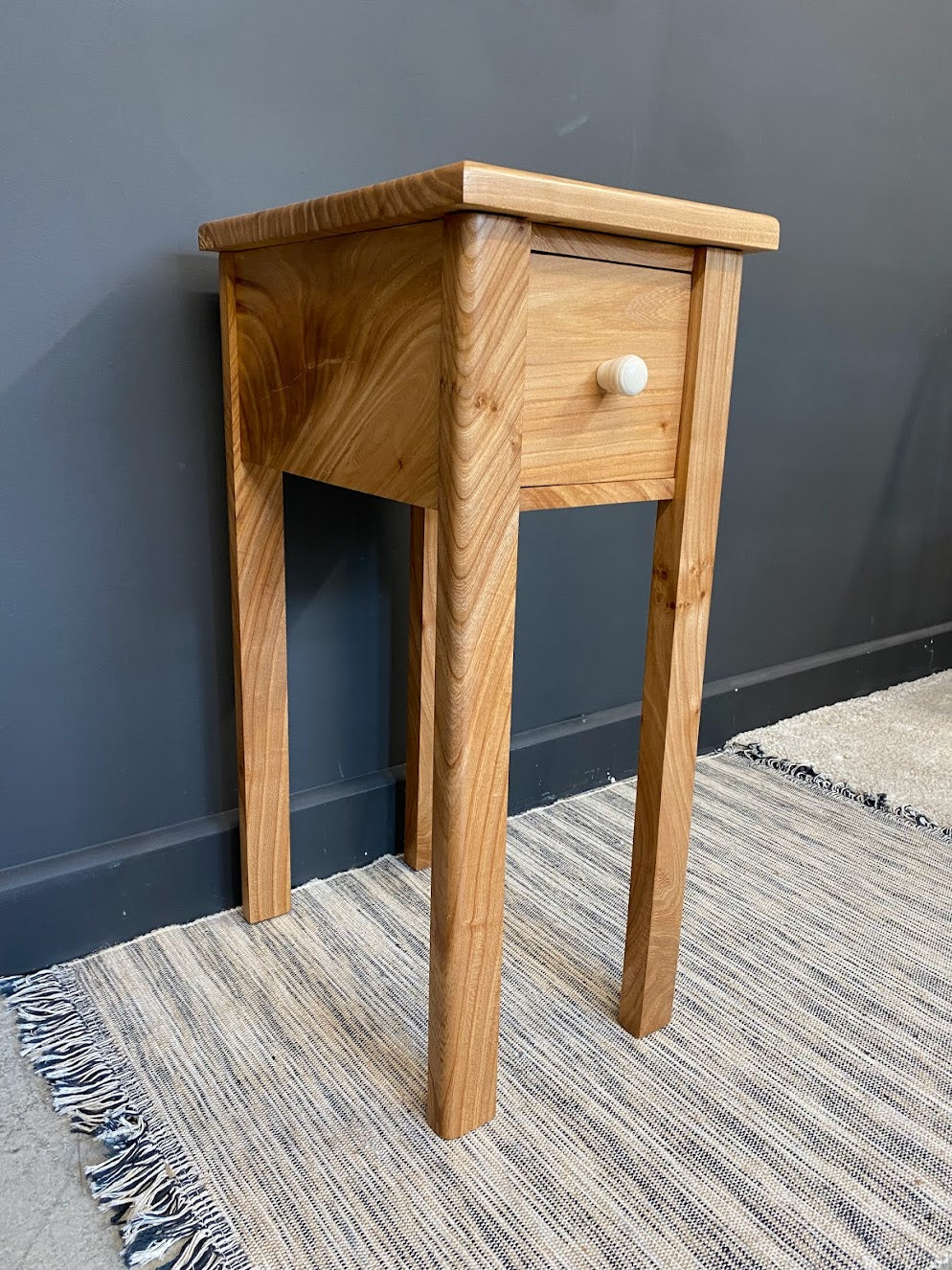 Handmade Elm nightstand/lamp table