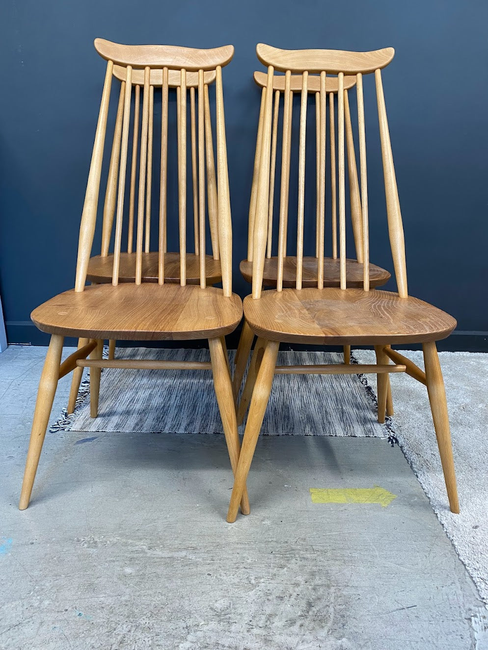 Set of 4 Renovated Ercol Goldsmith chairs