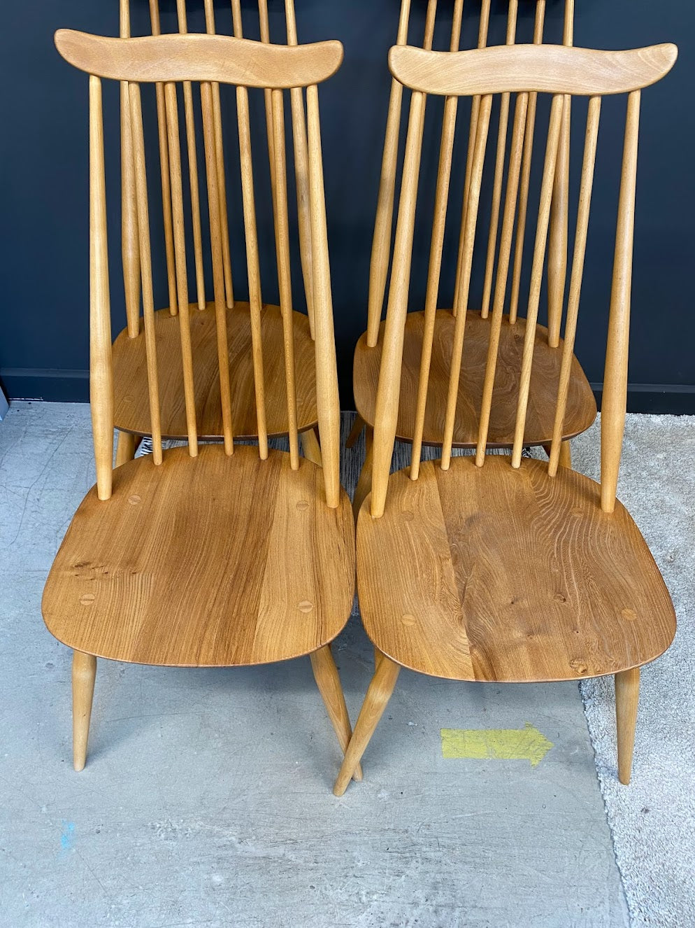 Set of 4 Renovated Ercol Goldsmith chairs