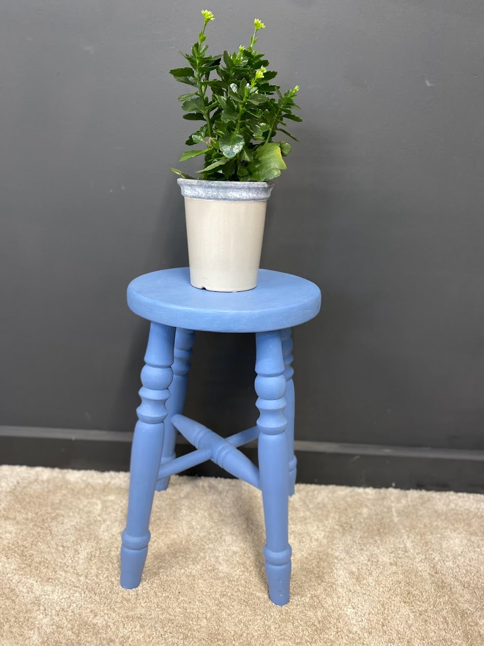 Blue Stool/Side Table