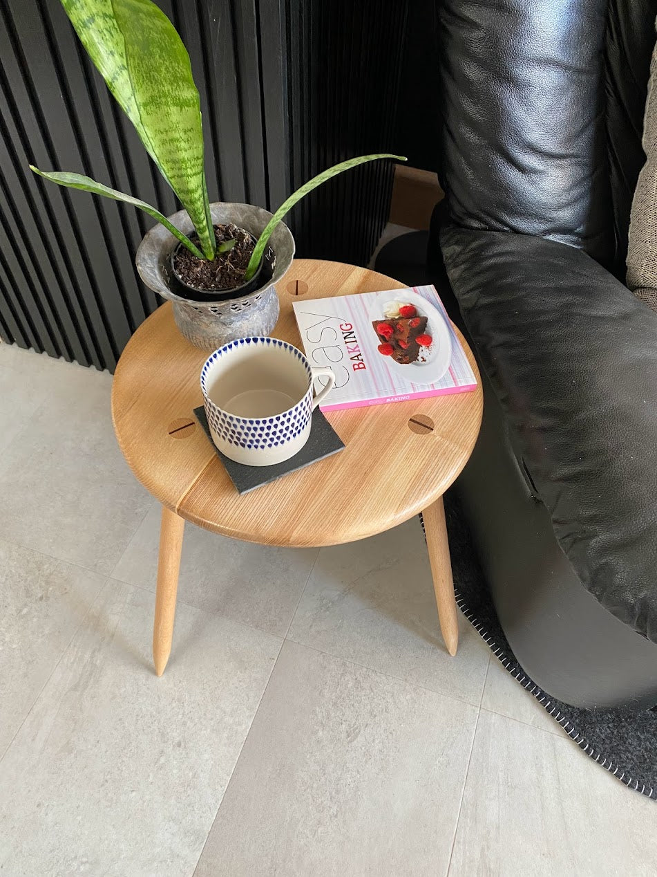 Handmade Solid Ash Side Table