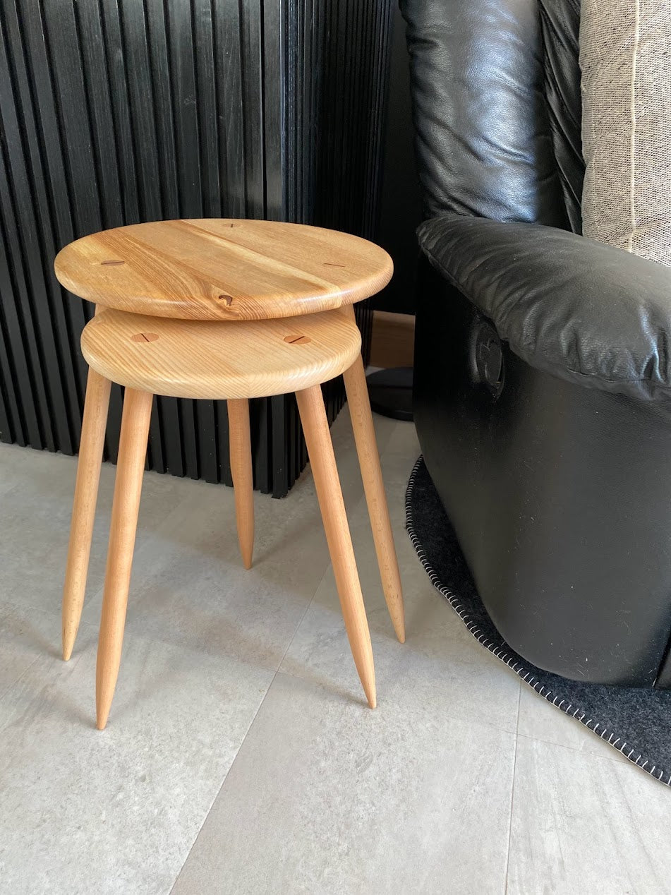 Small Handmade Solid Ash Side Table