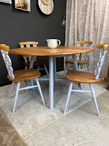 Vintage Ercol Dining Table and 4 Fleur de Lys Chairs