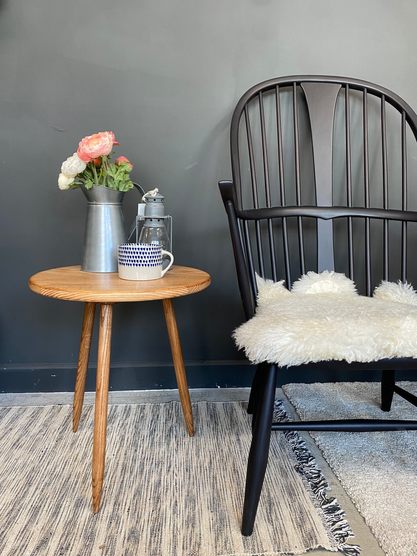 Handmade Solid Ash Table with Walnut Stain